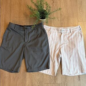 ((2 PIECE)) NIKE AND ADIDAS GOLF SHORTS MENS SIZE 32